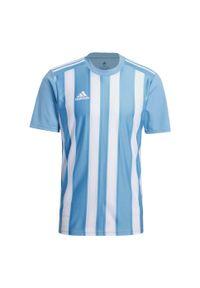 Adidas - Koszulka męska adidas Striped 21 Jersey. Kolor: biały, wielokolorowy, niebieski. Materiał: jersey. Sport: piłka nożna