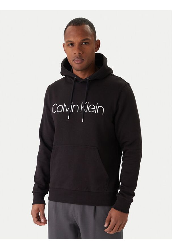 Calvin Klein Bluza Logo K10K104060 Czarny Regular Fit. Kolor: czarny. Materiał: bawełna