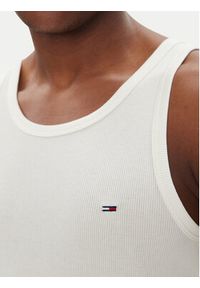 Tommy Jeans Tank top Classic Flag DM0DM21927 Biały Slim Fit. Kolor: biały. Materiał: bawełna #3