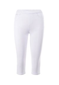 Born2be - Białe Spodnie Andrile. Kolor: biały. Wzór: nadruk #7