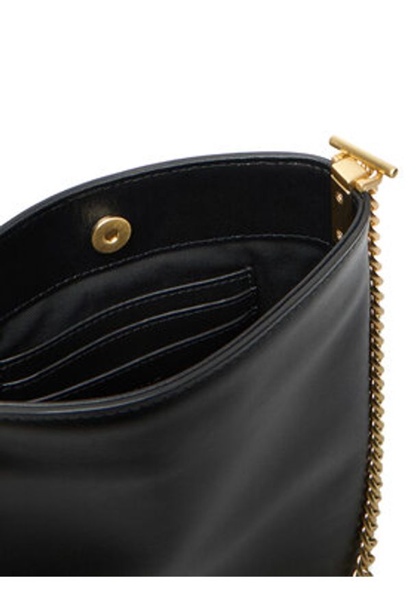 Pinko - PINKO Torebka Flat Satchel AI 25-26 PCPL 105352 A0QO Czarny. Kolor: czarny. Materiał: skórzane