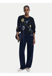 Desigual Sweter Cooper 25WWJF36 Czarny Regular Fit. Kolor: czarny. Materiał: bawełna #4