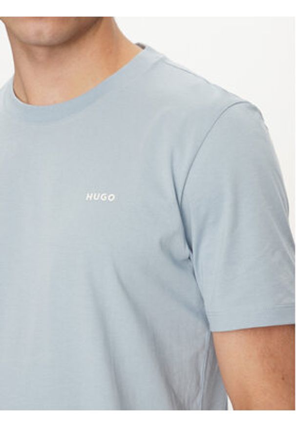 Hugo - HUGO T-Shirt Dero222 50466158 Niebieski Regular Fit. Kolor: niebieski. Materiał: bawełna