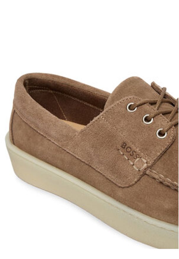 BOSS Półbuty Randal 50557725 Beżowy. Kolor: beżowy. Materiał: skóra, zamsz