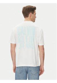 Calvin Klein Jeans T-Shirt Painted J30J327523 Biały Regular Fit. Kolor: biały. Materiał: bawełna #3