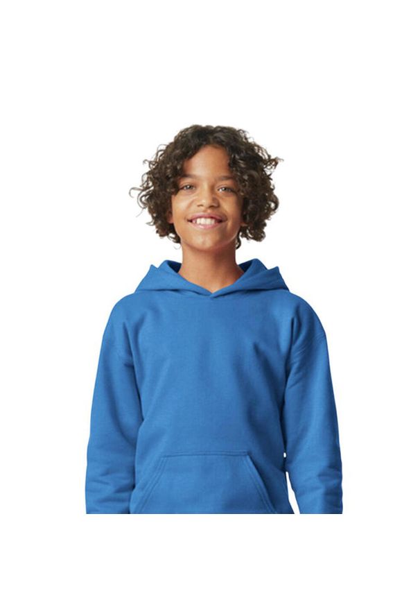 GILDAN - Bluza Dziecięca Softstyle Plain Fleece Midweight Hoodie. Kolor: niebieski