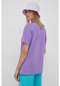 Local Heroes T-shirt bawełniany kolor fioletowy. Kolor: fioletowy. Materiał: bawełna. Wzór: nadruk #4
