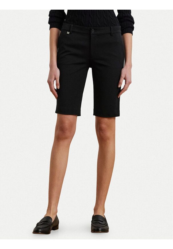 Lauren Ralph Lauren - LAUREN RALPH LAUREN Szorty materiałowe 200661653004 Czarny Regular Fit. Kolor: czarny. Materiał: bawełna