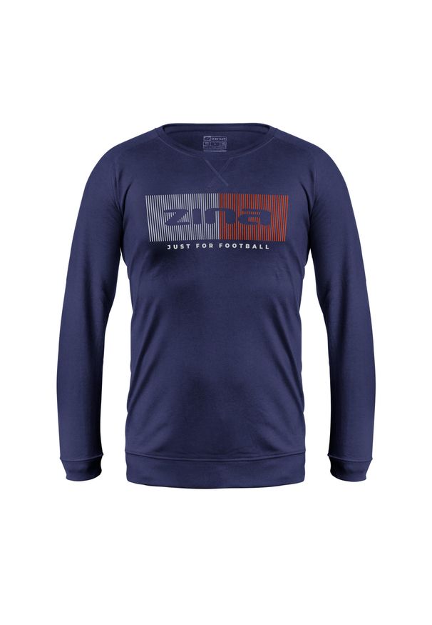ZINA - Bluza piłkarska dla dorosłych Zina Murcia Just For Football Senior bawełniana. Kolor: niebieski. Materiał: bawełna. Sport: piłka nożna