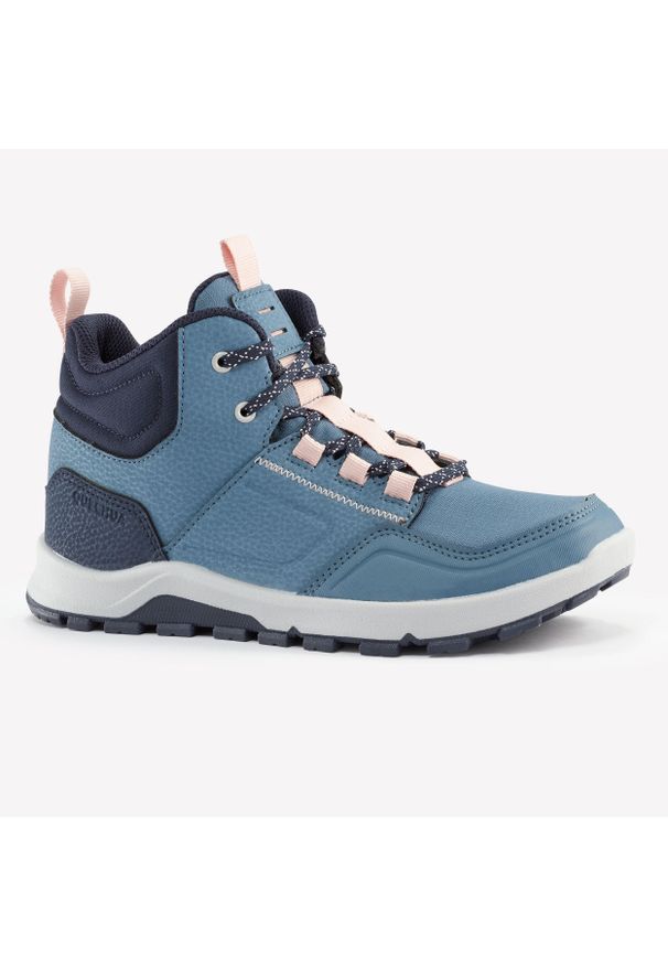 quechua - Buty turystyczne dla dzieci Quechua NH500 mid. Kolor: niebieski, szary, różowy, wielokolorowy. Materiał: materiał, tkanina, syntetyk. Sport: turystyka piesza