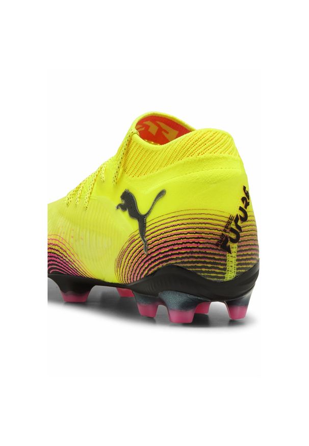 Puma - Buty piłkarskie FUTURE 8 ULTIMATE FG PUMA Yellow Alert Black Sun Struck Pink. Kolor: żółty, wielokolorowy, różowy, czarny. Sport: piłka nożna