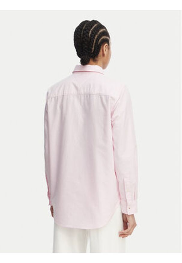 TOMMY HILFIGER - Tommy Hilfiger Koszula Fit Flag Embroidery Oxford WW0WW46111 Różowy Regular Fit. Kolor: różowy. Materiał: bawełna