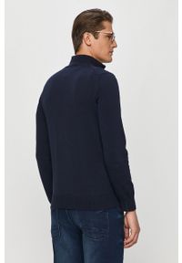 Lacoste - Sweter AH1980. Okazja: na co dzień. Kolor: niebieski. Materiał: materiał. Długość rękawa: długi rękaw. Długość: krótkie. Wzór: aplikacja. Styl: casual #4