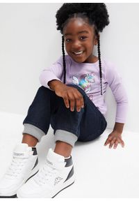 bonprix - Spodnie ocieplane na podszewce z dżerseju, średni stan. Kolor: niebieski. Materiał: jersey #2