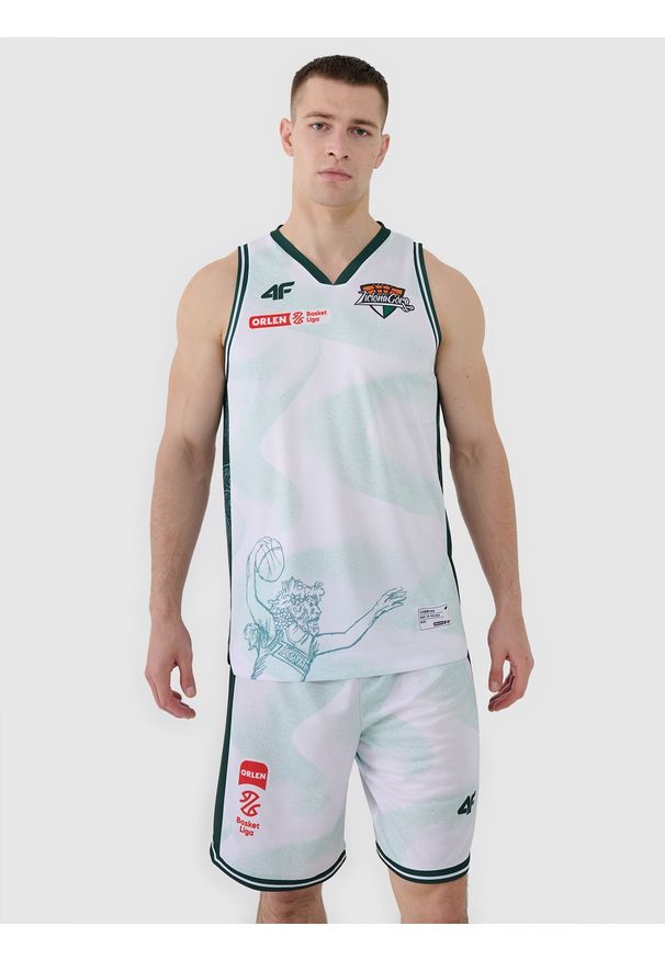 4f - 4F Koszulka meczowa replika domowa z sezonu 2024/25 męska 4F x PLK - Zastal Zielona Góra - multikolor XXL. Typ kołnierza: dekolt w serek. Kolor: wielokolorowy. Materiał: włókno, dzianina, materiał, syntetyk. Wzór: gładki, nadruk, ze splotem. Sport: koszykówka, fitness