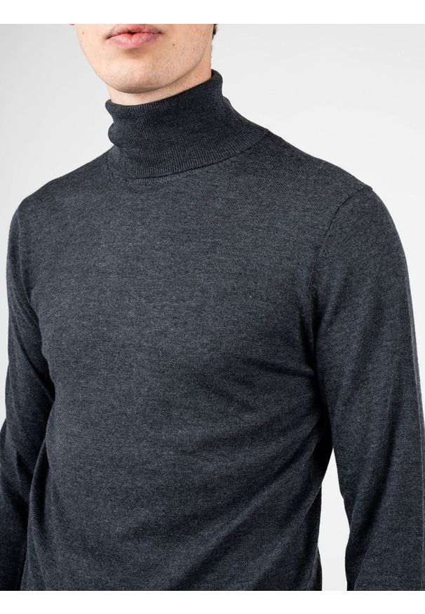 Xagon Man Sweter "Turtleneck" | A22081&ELV18 | Mężczyzna | Szary Melanż. Okazja: na co dzień. Typ kołnierza: golf. Kolor: szary. Materiał: poliester, nylon, akryl, wełna. Wzór: melanż. Styl: casual