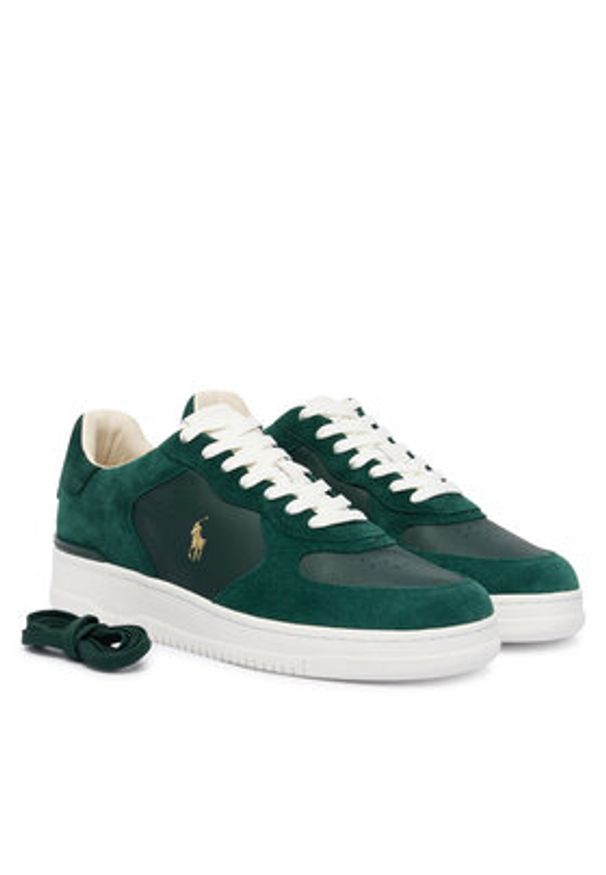 Polo Ralph Lauren Sneakersy 809973705001 Zielony. Kolor: zielony. Materiał: skóra, zamsz