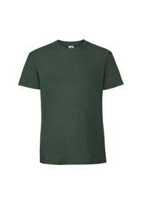 FRUIT OF THE LOOM - Męska Koszulka Iconic Premium Ringspun Cotton T-shirt. Kolor: zielony