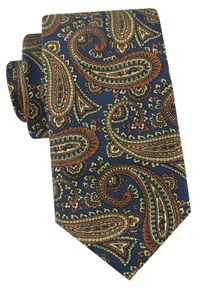 Krawat Męski - Angelo di Monti - Kolorowy z Dużym Paisley. Kolor: wielokolorowy. Materiał: tkanina. Wzór: paisley, kolorowy. Styl: elegancki, wizytowy #1