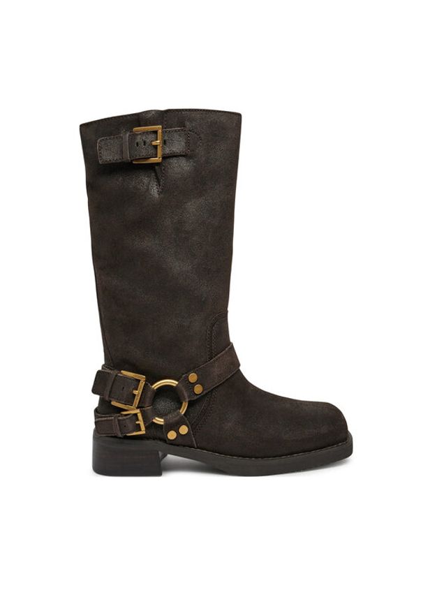 MICHAEL Michael Kors Oficerki 40F4CBFB9L Brązowy. Kolor: brązowy. Materiał: zamsz, skóra