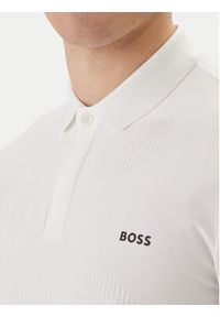 BOSS Polo Chip Hexa 50554561 Biały Regular Fit. Typ kołnierza: polo. Kolor: biały. Materiał: syntetyk #4