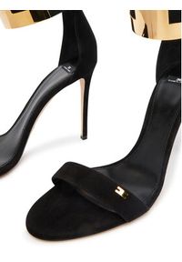 Elisabetta Franchi Sandały SA-91L-62E2-V600 Czarny. Kolor: czarny. Materiał: skóra, zamsz #5