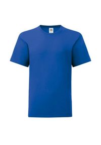 FRUIT OF THE LOOM - Koszulka Dziecięca Iconic 150 Plain T-shirt. Kolor: niebieski