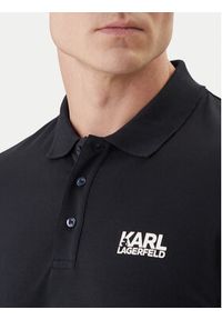 Karl Lagerfeld - KARL LAGERFELD Polo 745780 562235 Granatowy Regular Fit. Typ kołnierza: polo. Kolor: niebieski. Materiał: bawełna #3