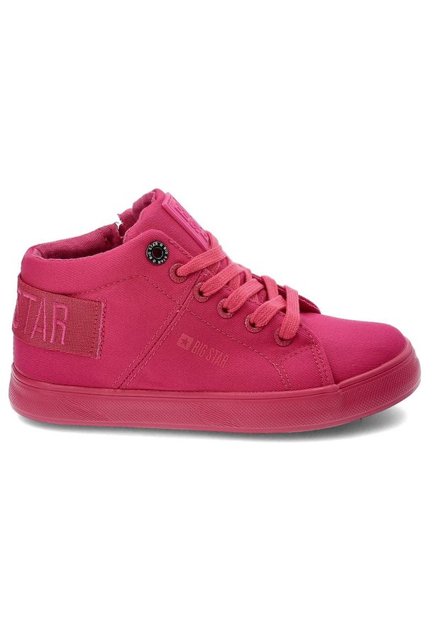 Big-Star - Różowe Sneakersy Big Star Wygodne Buty Dziecięce. Kolor: różowy. Materiał: materiał. Szerokość cholewki: normalna