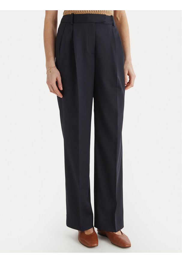 TOMMY HILFIGER - Tommy Hilfiger Spodnie materiałowe Timeless WW0WW48352 Granatowy Straight Fit. Kolor: niebieski. Materiał: syntetyk