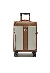 Guess Walizka kabinowa Kerima (A) Travel Bags TWA933 79830 Beżowy. Kolor: beżowy. Materiał: skóra