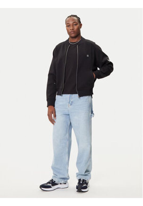 Hugo - HUGO Bluza Dargenzip 50542590 Czarny Oversize. Kolor: czarny. Materiał: bawełna