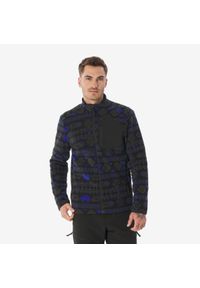 quechua - Polar turystyczny męski Quechua MH500 zamek. Kolor: niebieski. Materiał: poliester, elastan, poliamid, materiał. Sport: turystyka piesza