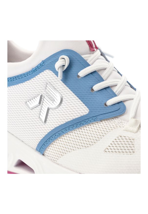 Sneakersy damskie Rieker, lekka konstrukcja oddychająca cholewka elastyczna podeszwa dobra amortyzacja sportowy charakter wygodne sznurowanie, białe,. Okazja: na co dzień, do pracy, na spacer. Zapięcie: sznurówki. Kolor: biały. Materiał: materiał. Szerokość cholewki: normalna. Sport: turystyka piesza