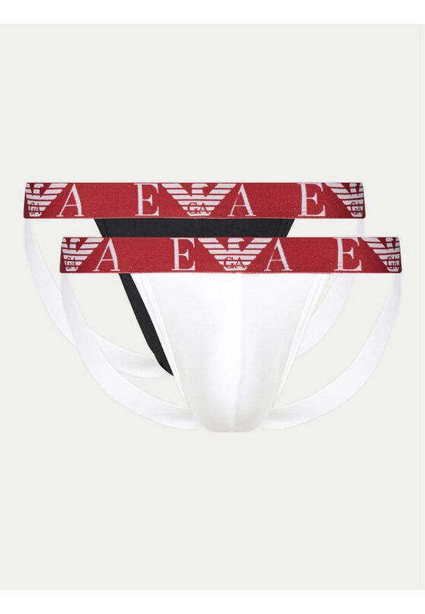 Emporio Armani Underwear Komplet slipów Jock Strap EM000257 AF10778 M0080 Kolorowy. Materiał: bawełna. Wzór: kolorowy