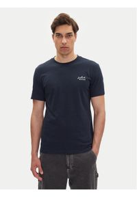 Mustang T-Shirt Austin 1016280 Granatowy Regular Fit. Kolor: niebieski. Materiał: bawełna