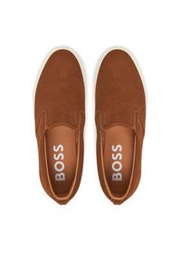 BOSS Tenisówki Aiden 50542116 Brązowy. Kolor: brązowy. Materiał: zamsz, skóra #5