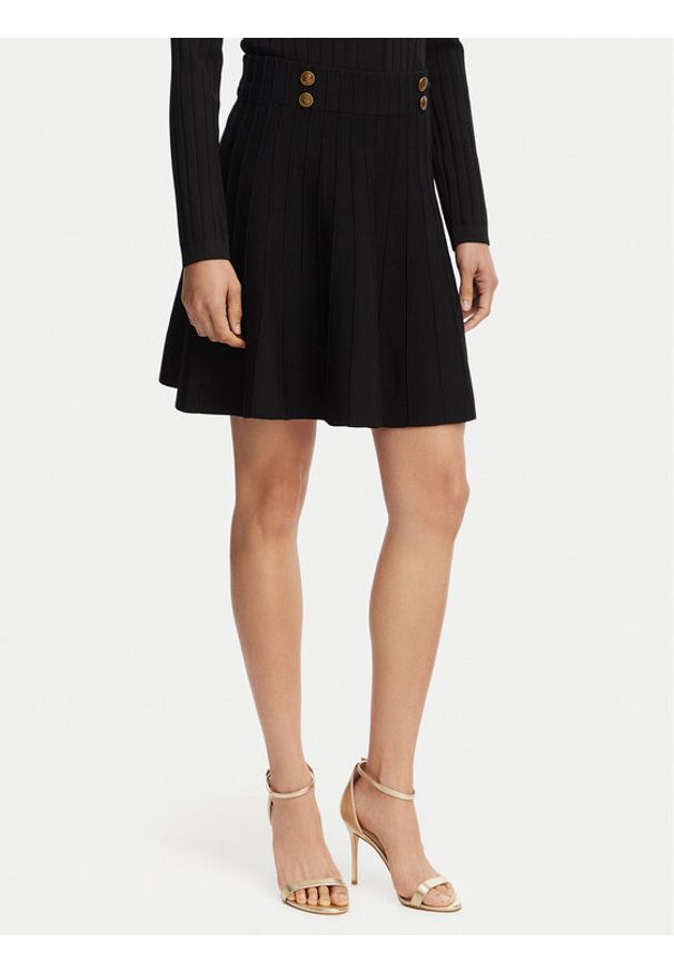 Guess Spódnica mini W5YD65 Z0130 Czarny Regular Fit. Kolor: czarny. Materiał: wiskoza