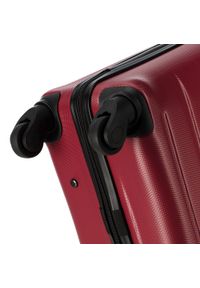 Wittchen - Duża walizka z ABS-u żłobiona czerwona. Kolor: czerwony. Materiał: guma. Styl: klasyczny