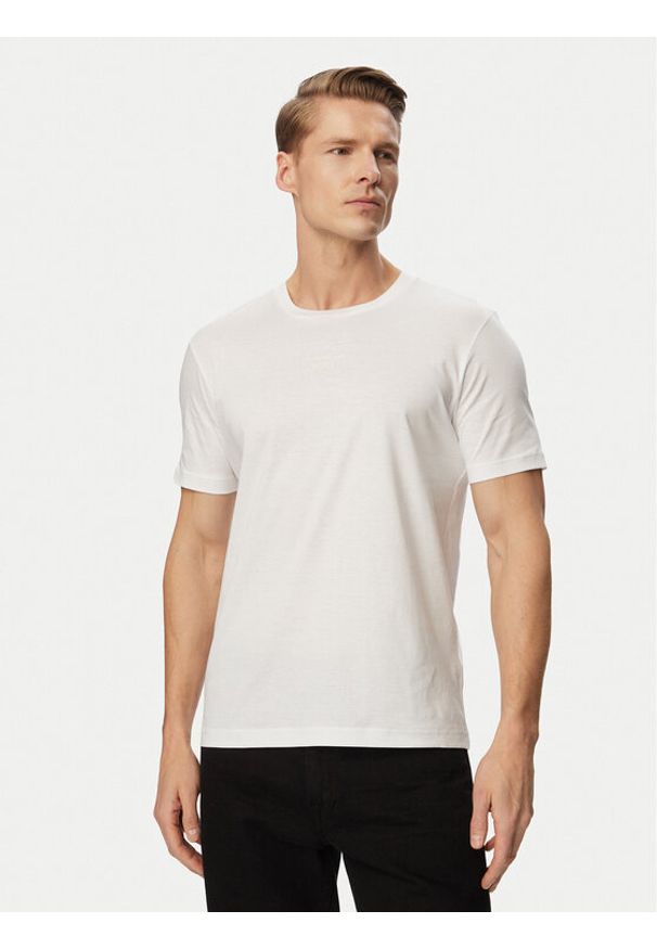 BOSS T-Shirt TS_PS Spirit70 Car 50561856 Biały Regular Fit. Kolor: biały. Materiał: bawełna