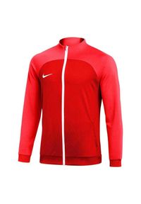 Nike - Męska Kurtka Dresowa Academy Pro DriFIT. Kolor: czerwony. Materiał: dresówka