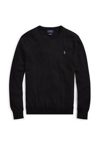 Polo Ralph Lauren Sweter Ls 710684957008 Czarny Slim Fit. Typ kołnierza: polo. Kolor: czarny. Materiał: bawełna #2
