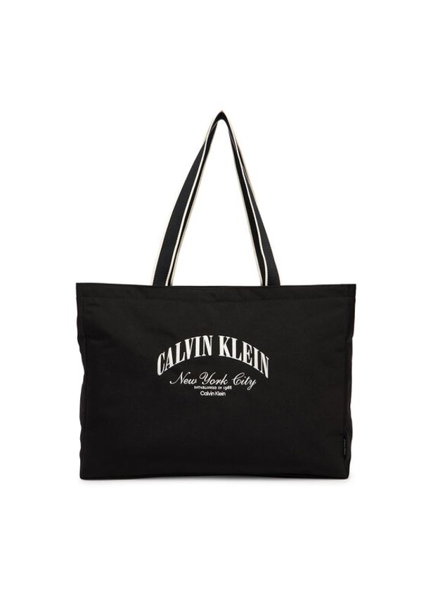 Calvin Klein Torba Graphic Capsule Tote LV04D3348G Czarny. Kolor: czarny. Materiał: materiał