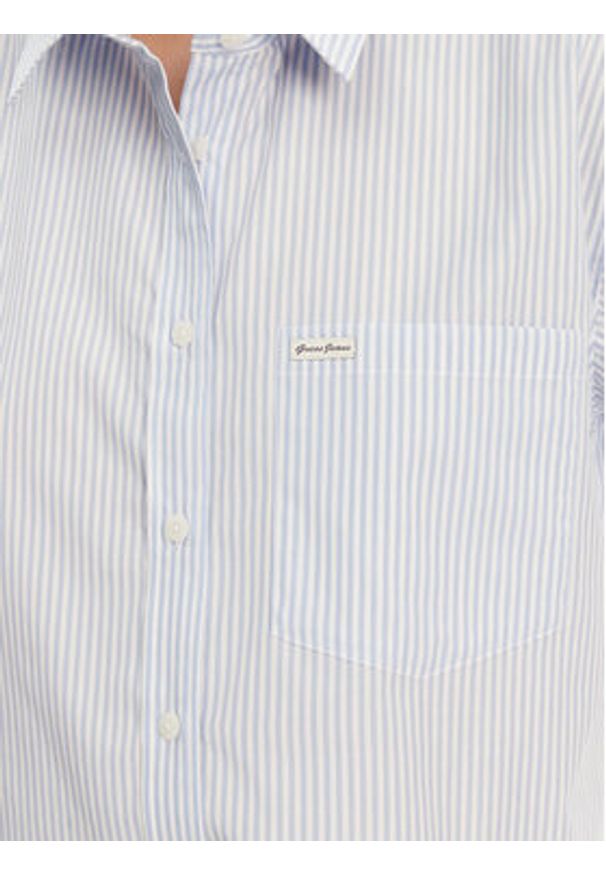 Guess Koszula W5GH98 WH7Q1 Niebieski Regular Fit. Kolor: niebieski. Materiał: bawełna