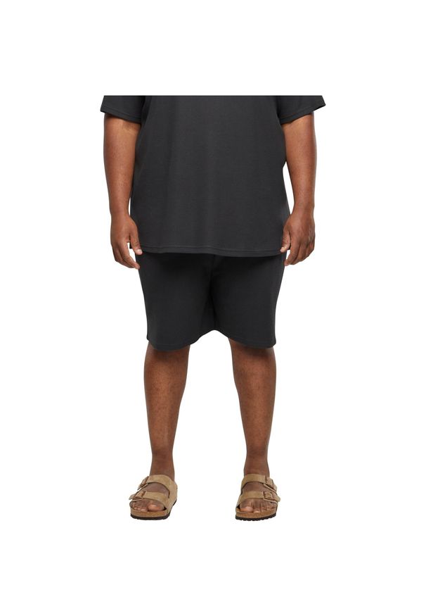 Szorty Urban Classics Waffle. Kolor: czarny. Materiał: materiał. Długość: krótkie. Sezon: lato