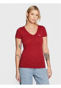 Pepe Jeans T-Shirt Corine PL505305 Czerwony Regular Fit. Kolor: czerwony. Materiał: bawełna #1