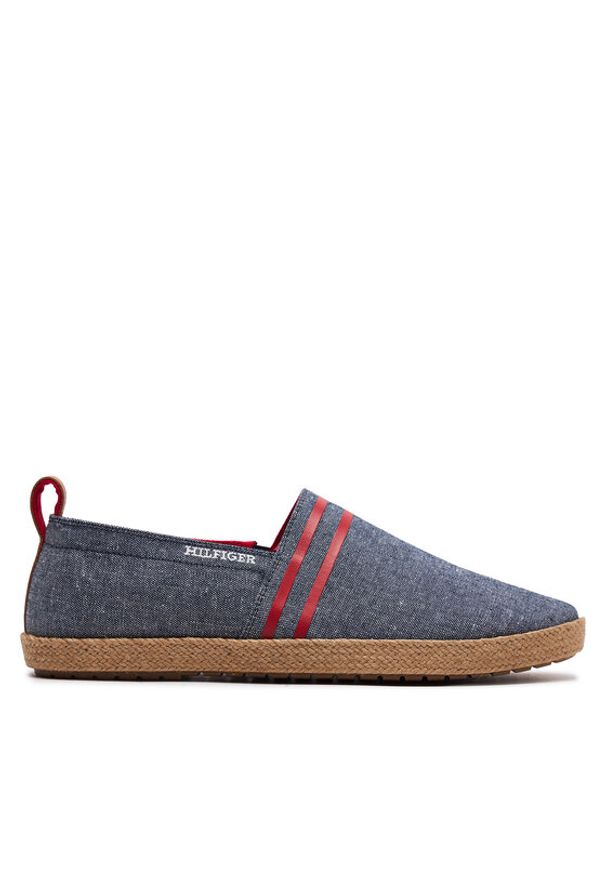 TOMMY HILFIGER - Tommy Hilfiger Espadryle Hilfiger Espadrille C Chambray FM0FM04982 Granatowy. Kolor: niebieski. Materiał: materiał