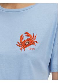 Liu Jo T-Shirt WA6414 JS923 Niebieski Regular Fit. Kolor: niebieski. Materiał: bawełna #3