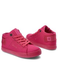 Big-Star - Różowe Sneakersy Big Star Wygodne Buty Dziecięce. Kolor: różowy. Materiał: materiał. Szerokość cholewki: normalna #5