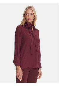 Marella Koszula Cabiria 2523116071 Bordowy Regular Fit. Kolor: czerwony. Materiał: jedwab